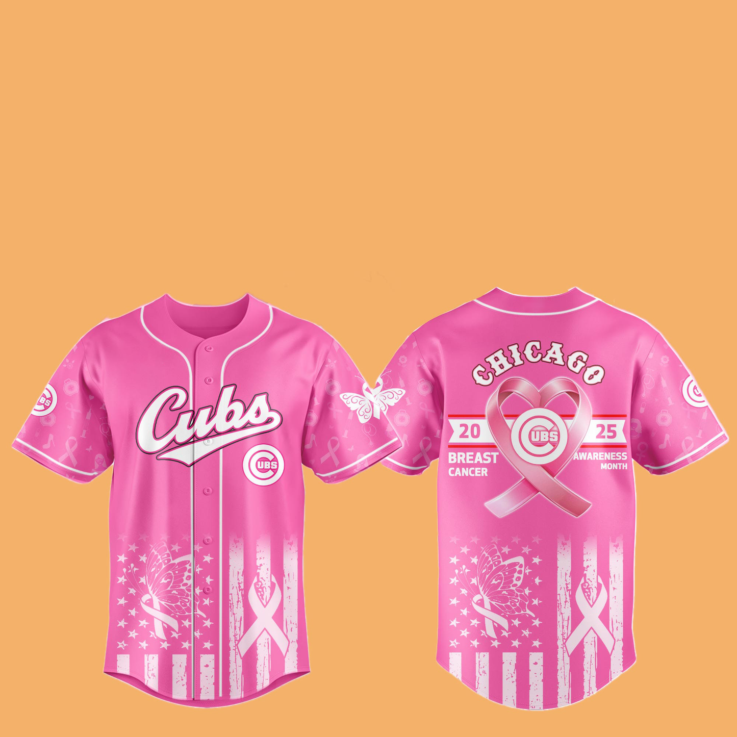 2025 Cubs Special Breast Cancer Awareness Month Hat And Jersey
