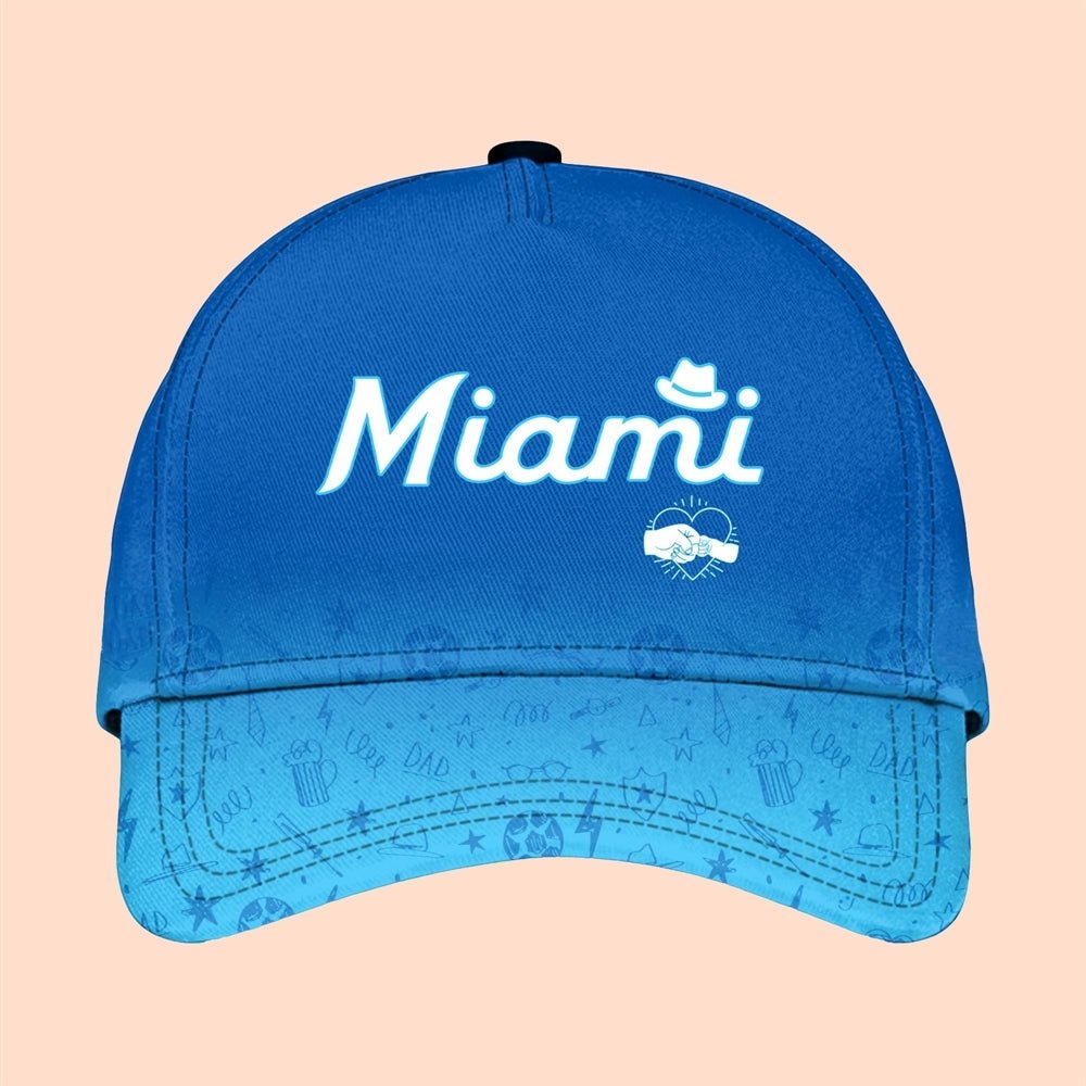 2025 Miami Marlins Happy Father Day Hat - Cabryon