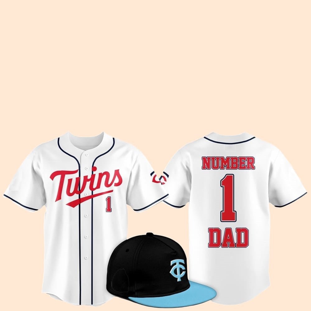 2025 Minnesota Twins Father Day Number 1 Dad Baseball Jersey - Cabryon