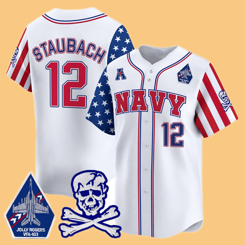 2025 Navy Staubach Fouth of july Jersey - Cabryon