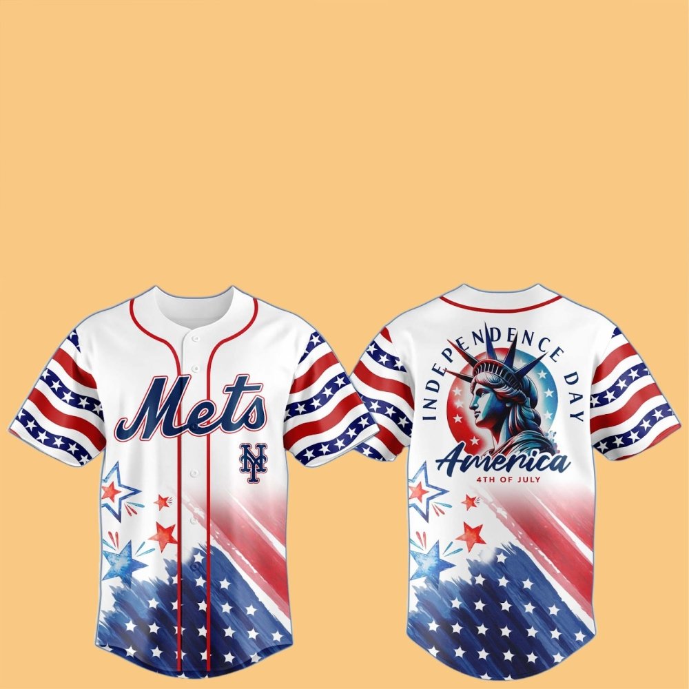 2025 NY Mets Celebrate the 4th of July Jersey - Cabryon