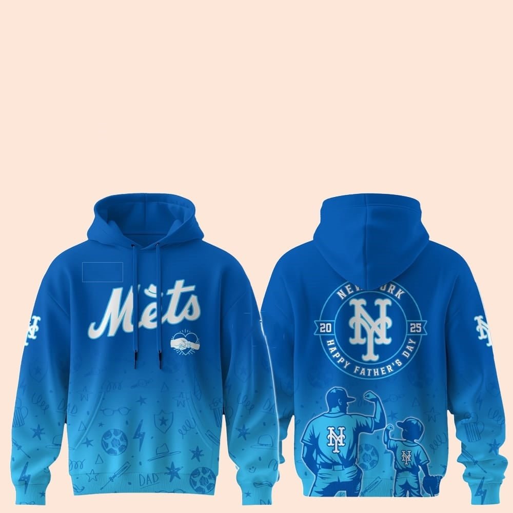 2025 NY Mets Happy Father Day Hoodie - Cabryon