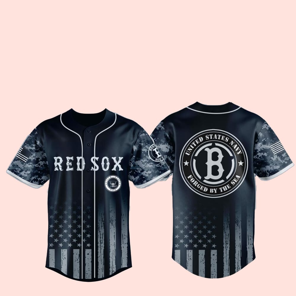 2025 Red Sox US Navy Military Jersey - Cabryon