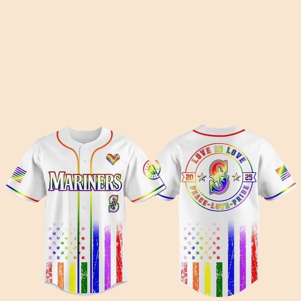 2025 Seattle Mariners Pride Month Love Is Love Jersey - Cabryon