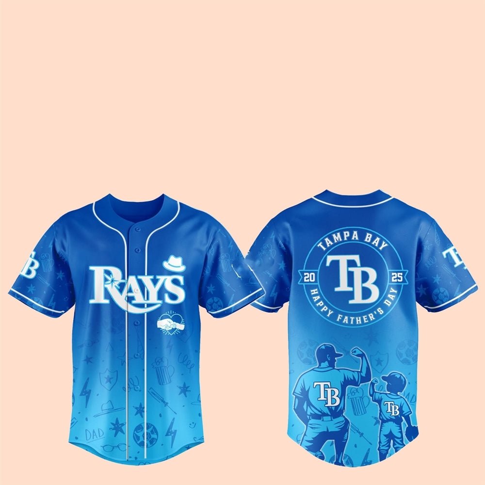 2025 Tampa Bay Rays Happy Father Day Baseball Jersey - Cabryon