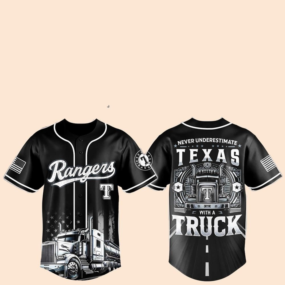2025 Texas Rangers Truck Driver Appreciation Baseball Jersey - Cabryon