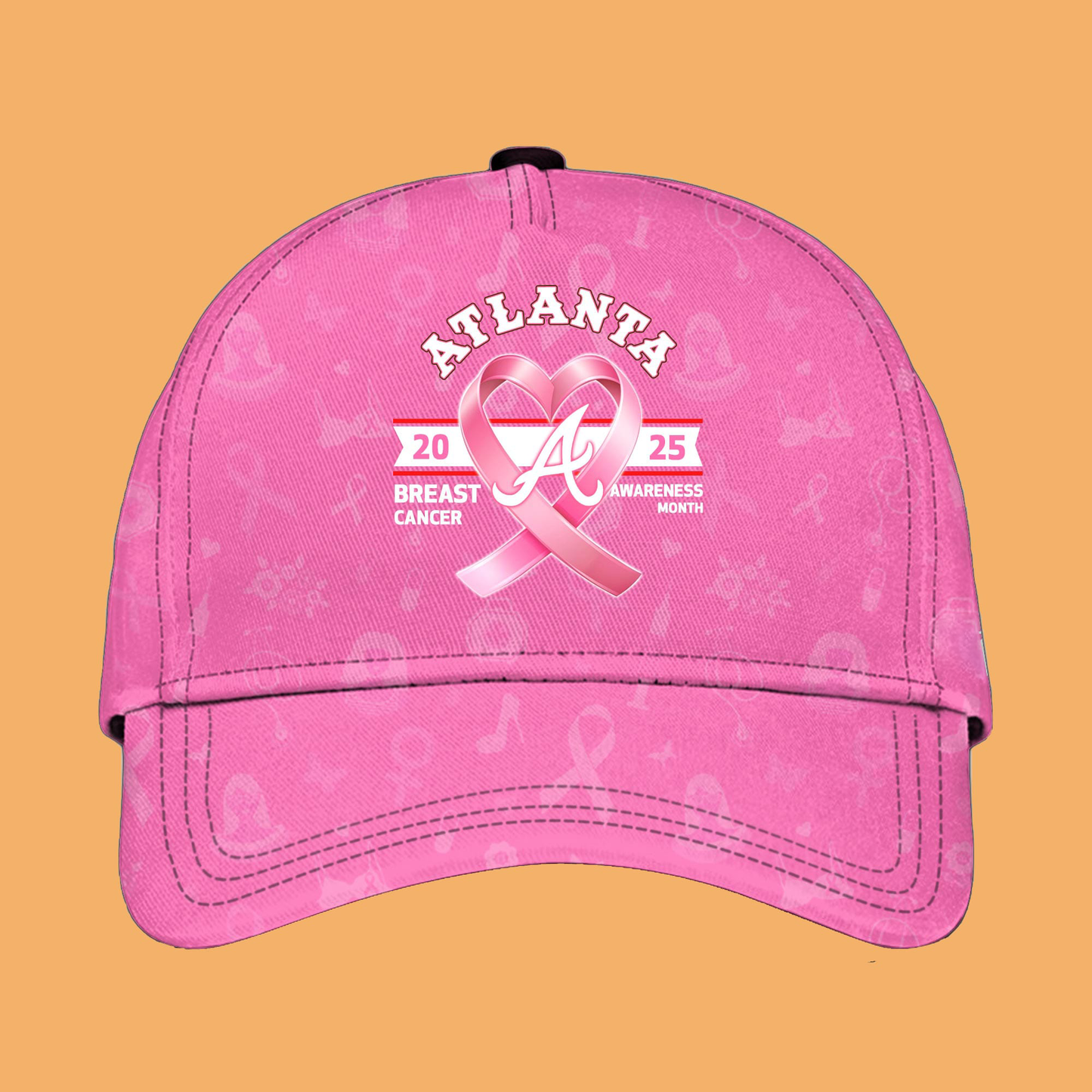 2025 Braves Special Breast Cancer Awareness Month Hat And Jersey