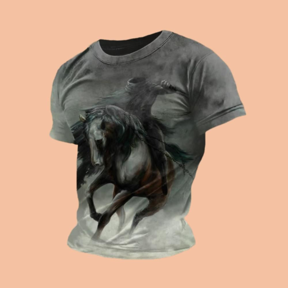 Men's Headless Horseman Print Shirt Halloween 2025