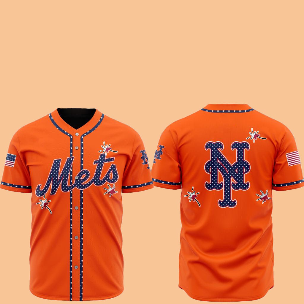 2025 NY Mets Happy Independence Day Baseball Jersey