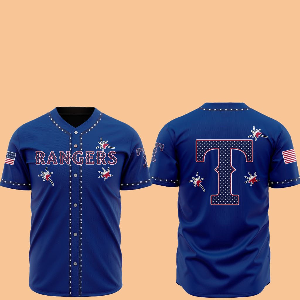 2025 Texas Rangers Happy Independence Day Baseball Jersey