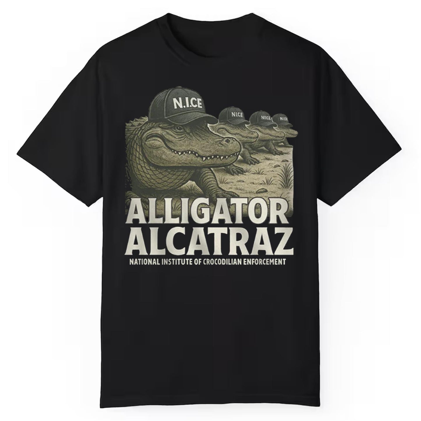 ICE Alligator Alcatraz National Institute Of Crocodilian Enforcement Shirt