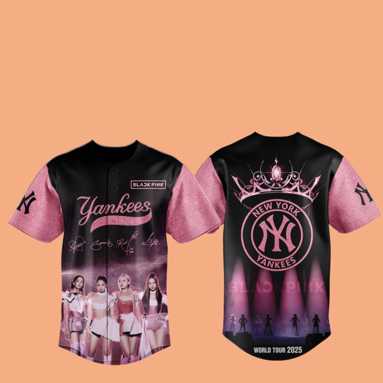2025 NY Yankees Blackpink World Tour Jersey And Hat