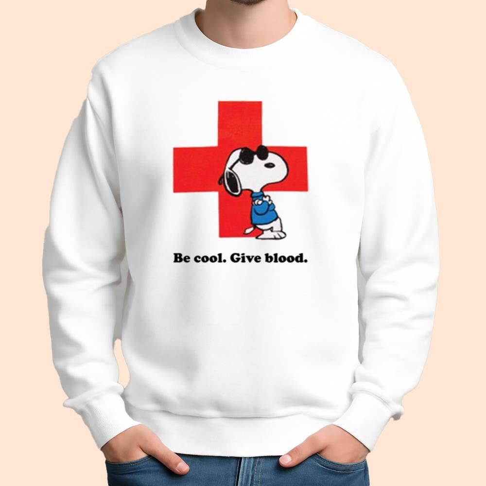 Red Cross Peanuts Be Cool Give Blood Shirt