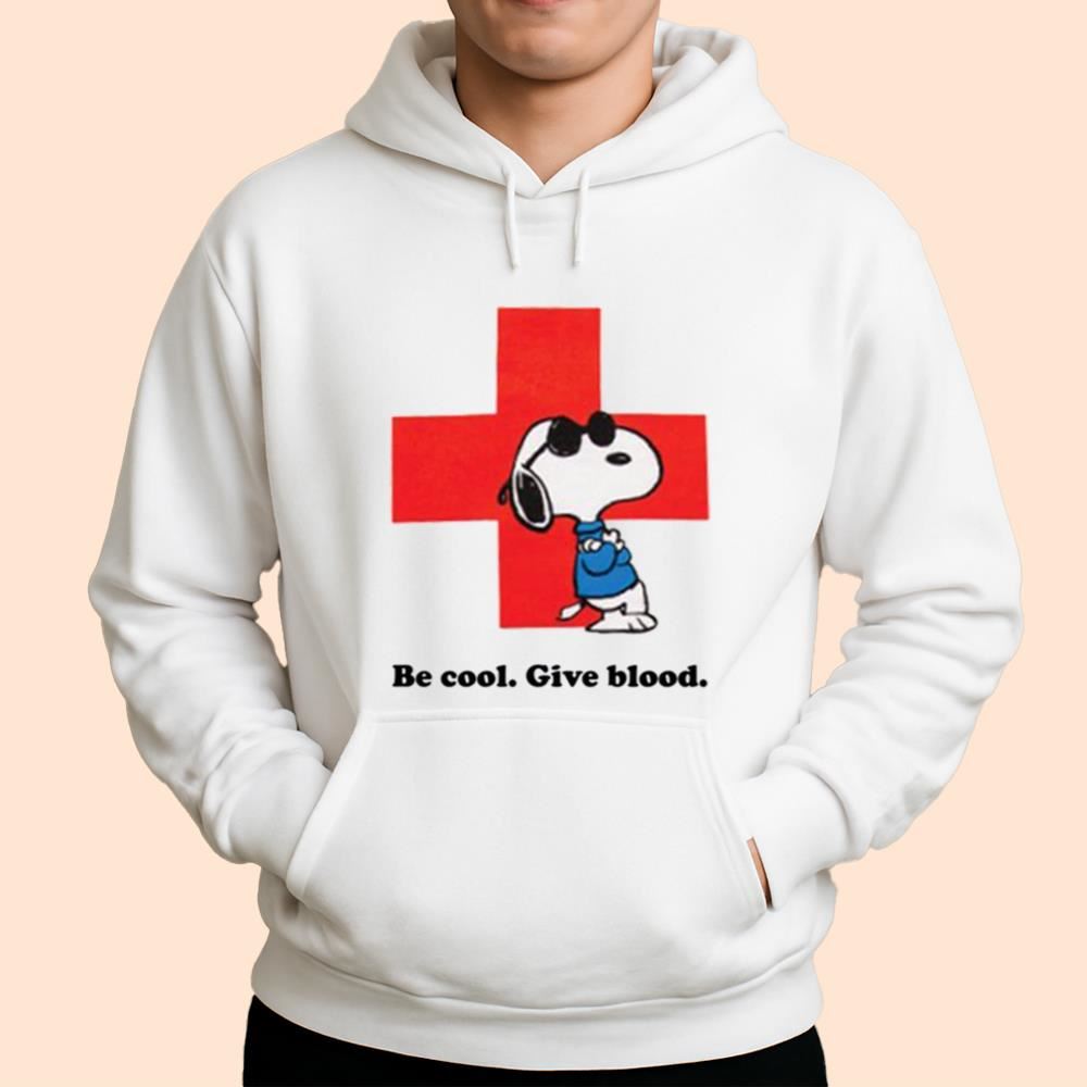 Red Cross Peanuts Be Cool Give Blood Shirt