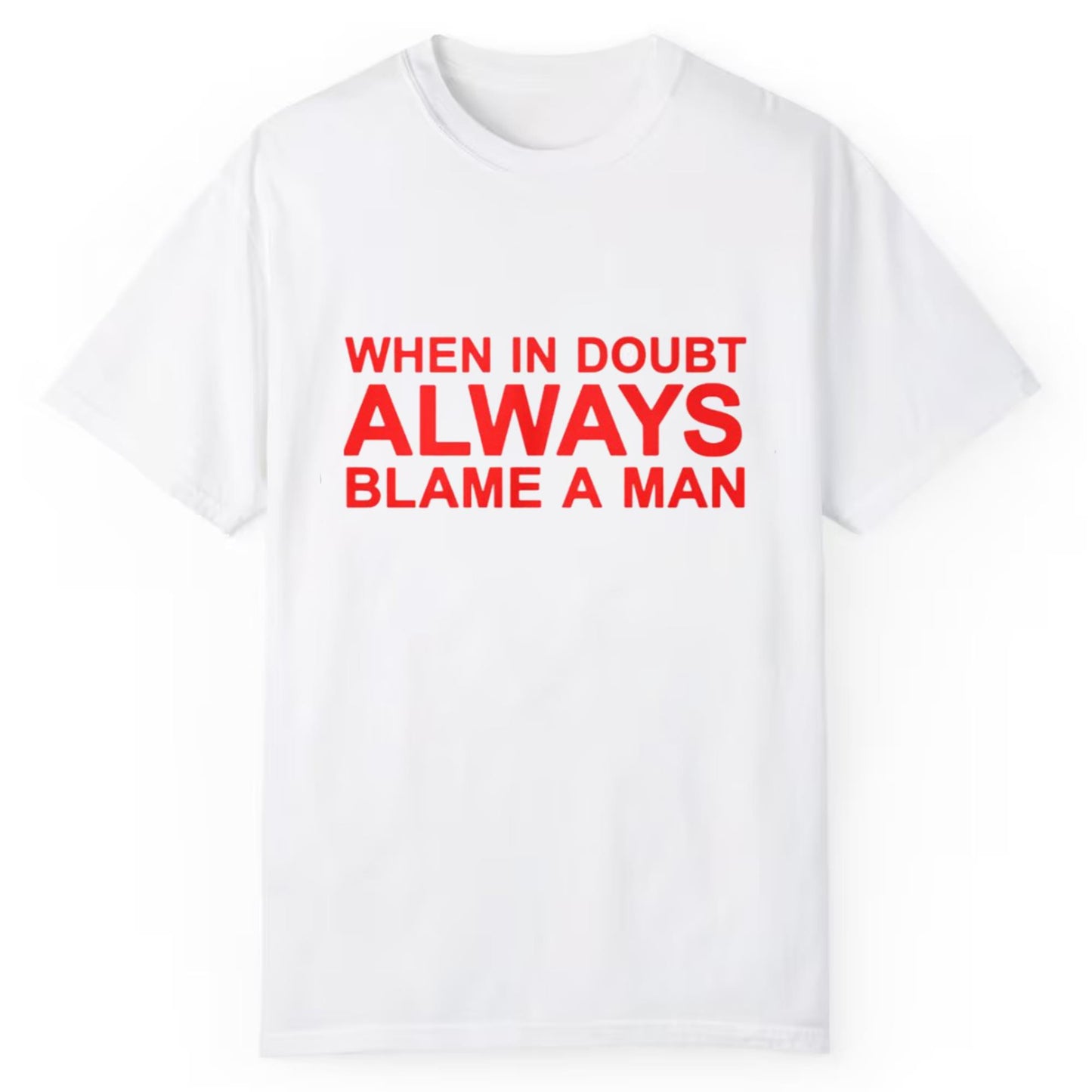 When In Doubt Always Blame A Man Shirt