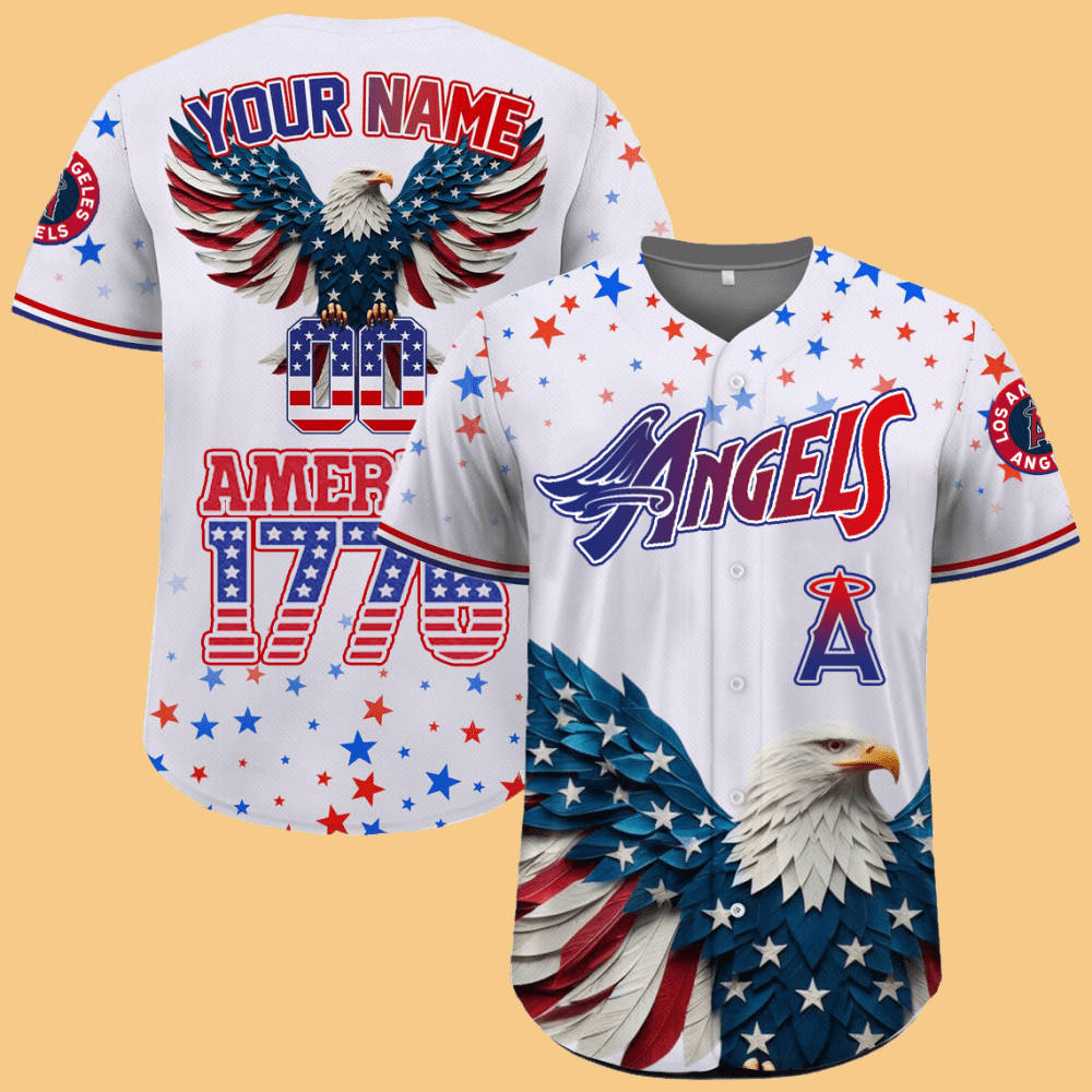 LA Angels Independence Day Baseball Jersey 2025 - Cabryon