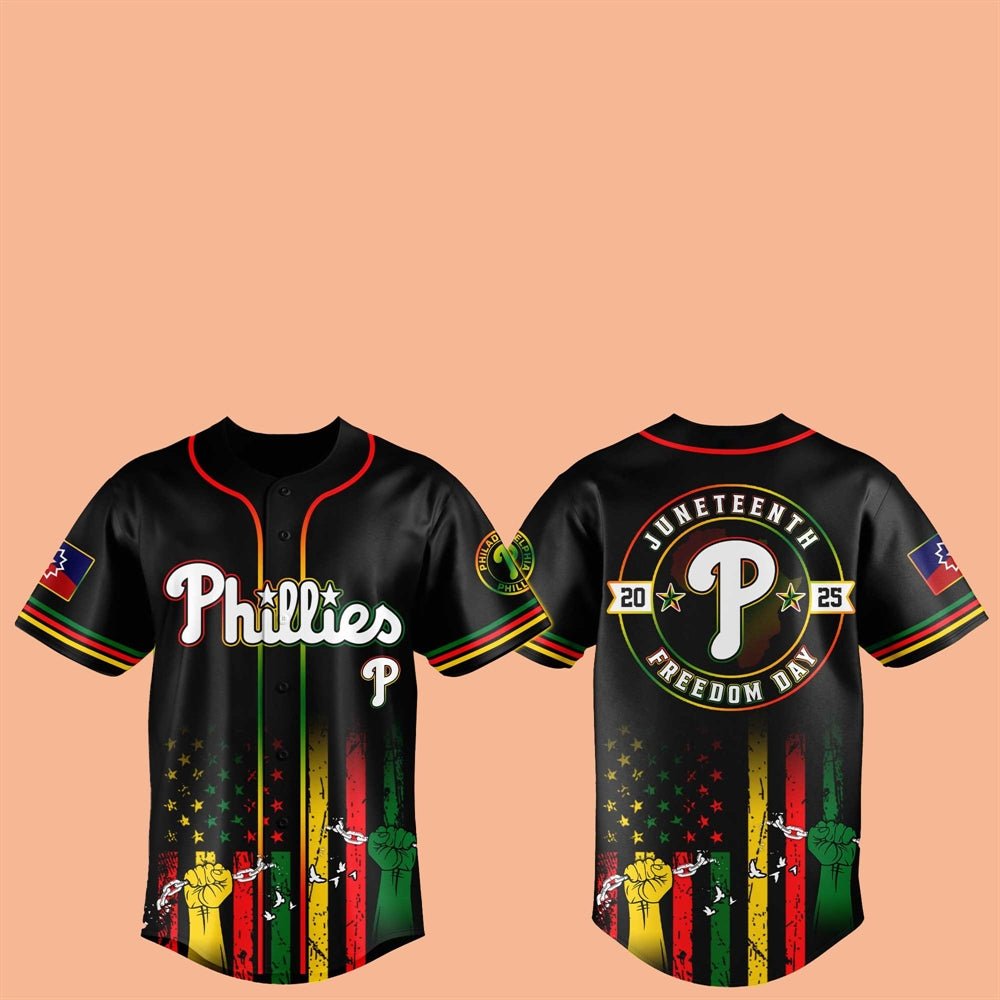 Philadelphia Phillies Juneteenth Day 2025 Baseball Jersey - Cabryon