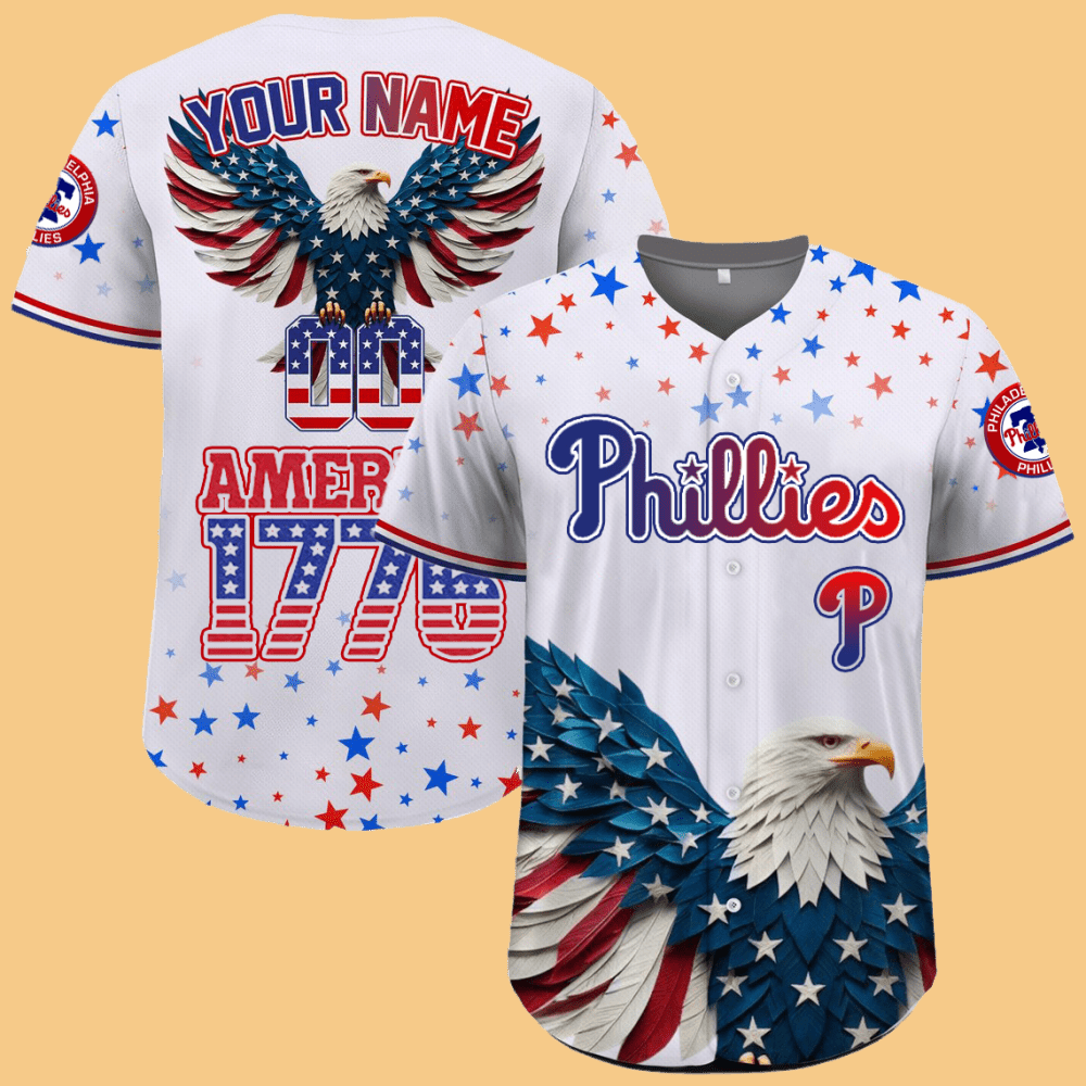 Phillies Independence Day Baseball Jersey 2025 - Cabryon