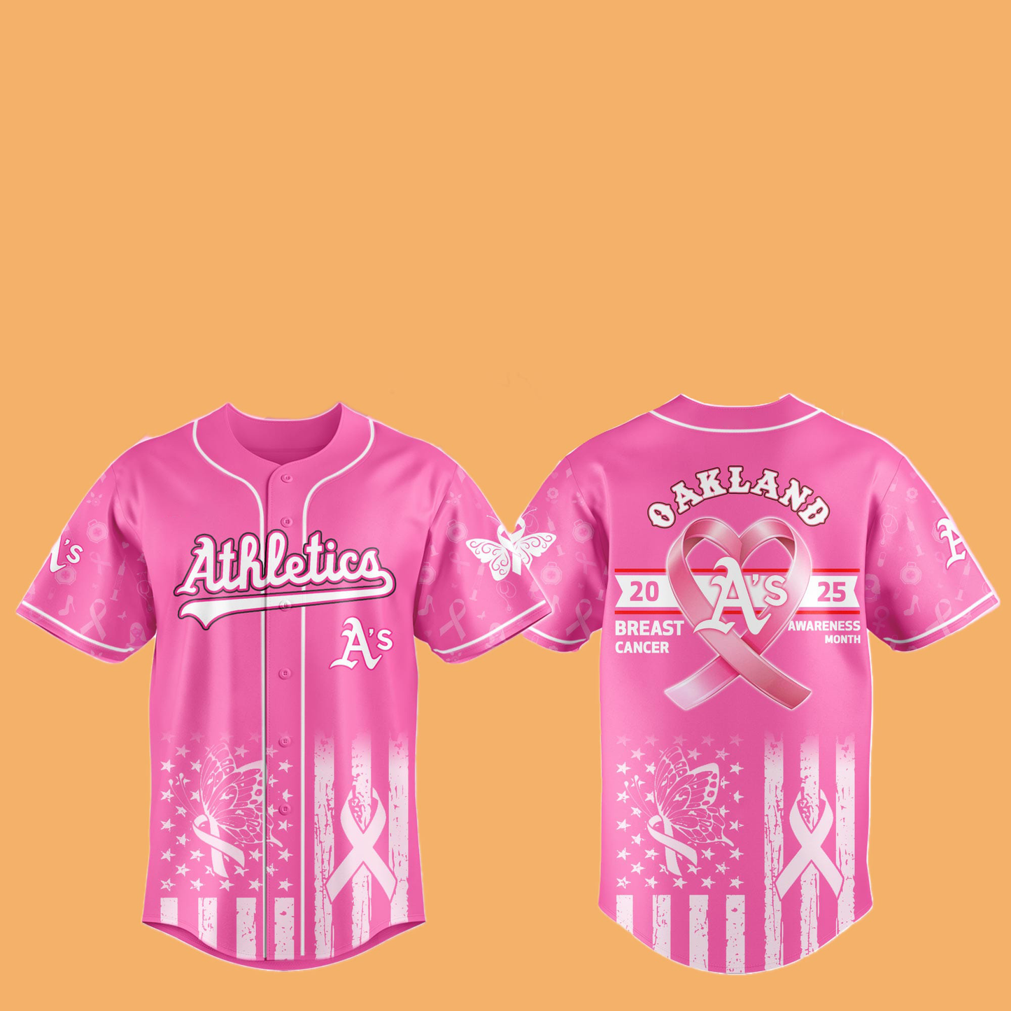 2025 Athletics Special Breast Cancer Awareness Month Hat And Jersey