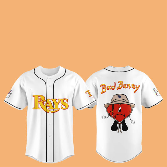 2025 Bay Rays Bad Bunny Hat Jersey