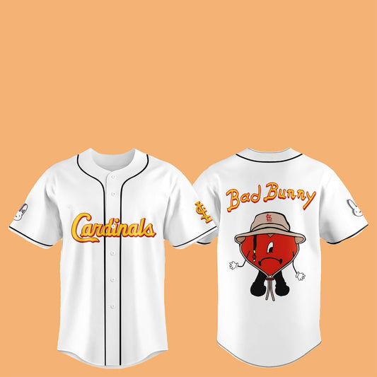 2025 Cardinals Bad Bunny Hat Jersey
