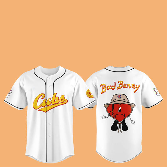2025 Cubs Bad Bunny Hat Jersey