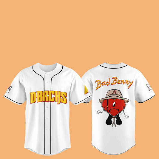 2025 Diamondbacks Bad Bunny Hat Jersey