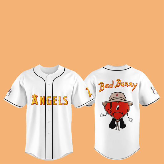 2025 LA Angels Bad Bunny Hat Jersey