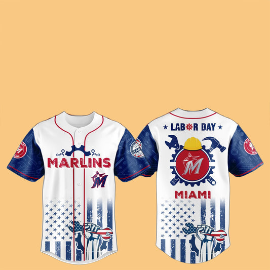 2025 Marlins Labor Day Hat Jersey