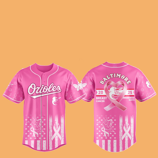 2025 Orioles Special Breast Cancer Awareness Month Hat And Jersey