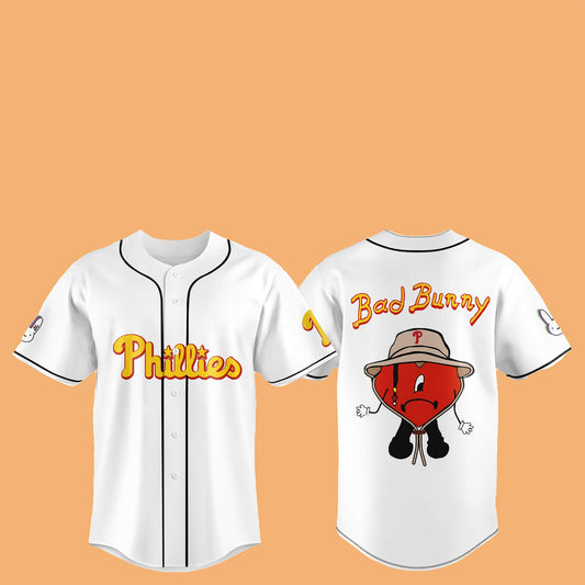 2025 Phillies Bad Bunny Hat Jersey