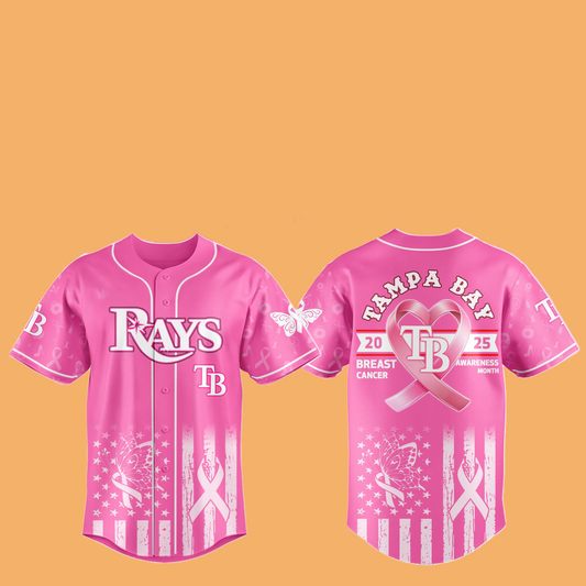 2025 Rays Special Breast Cancer Awareness Month Jersey And Hat