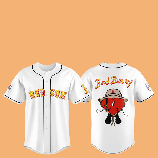 2025 Red Sox Bad Bunny Hat Jersey