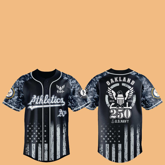Athletics 250th US NAVY Hat Jersey 2025