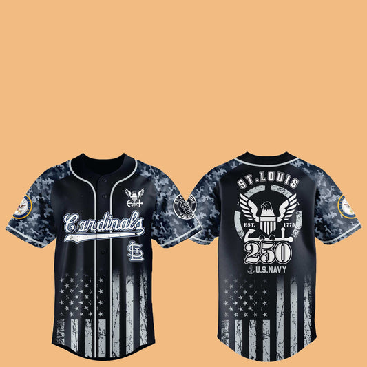 Cardinals 250th US NAVY Hat Jersey 2025