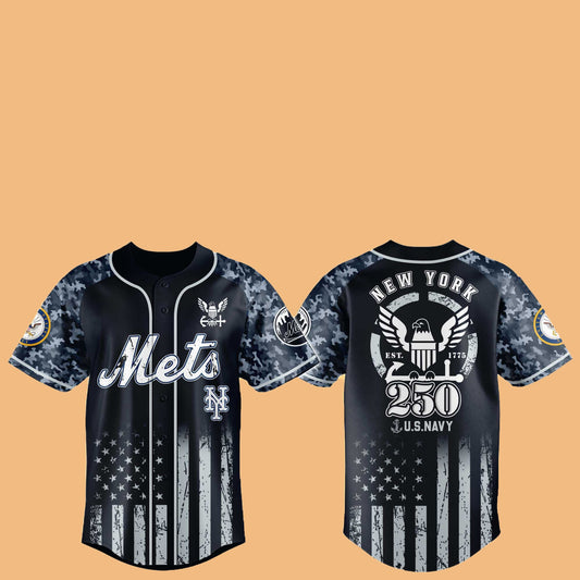 NY Mets 250th US NAVY Hat Jersey 2025
