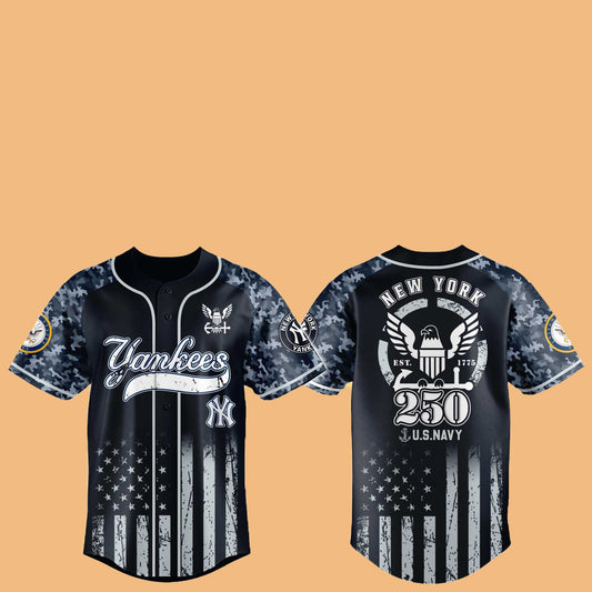 NY Yankees 250th US NAVY Hat Jersey 2025
