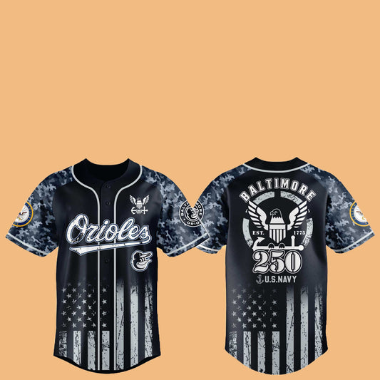 Orioles 250th US NAVY Hat Jersey 2025