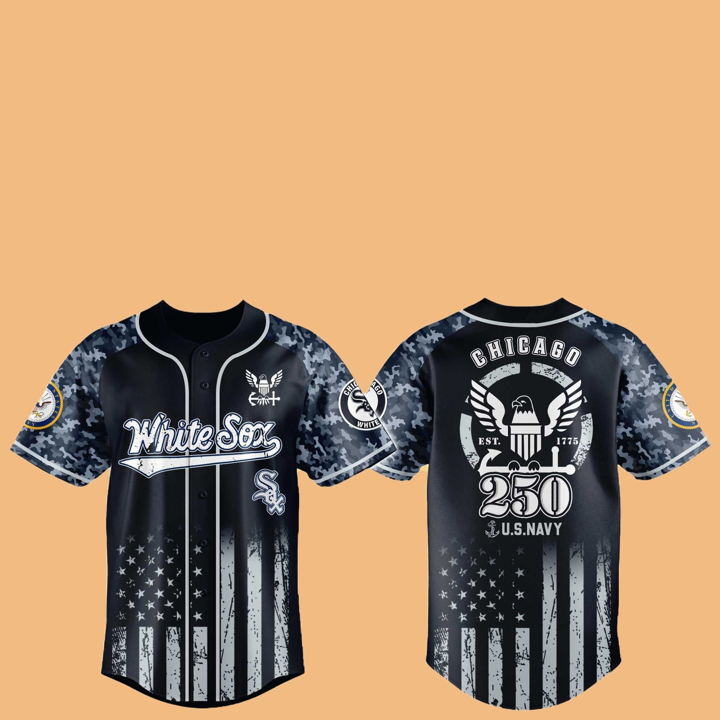 White Sox 250th US NAVY Hat Jersey 2025