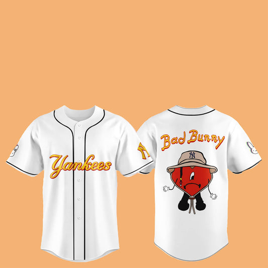 2025 NY Yankees Bad Bunny Hat Jersey