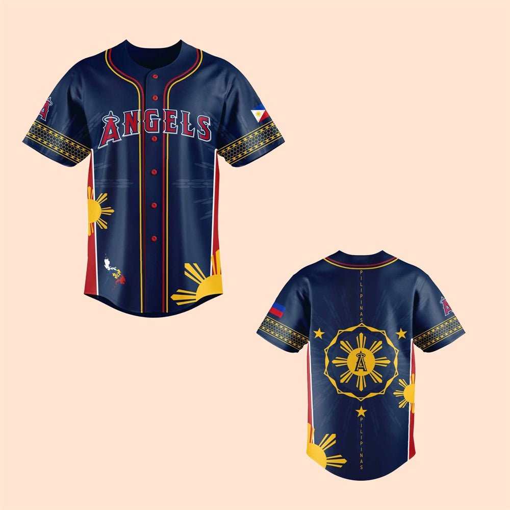 2025 Angels Filipino Heritage Night Baseball Jersey - Cabryon