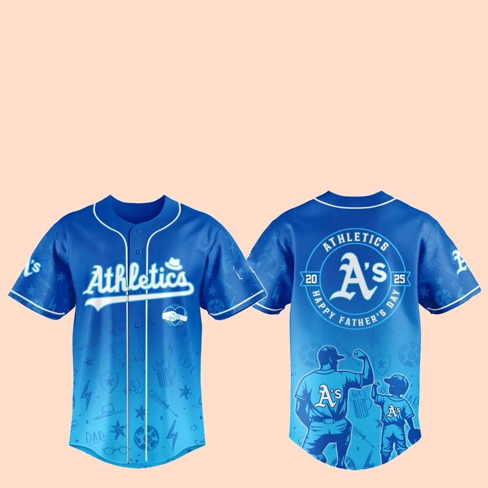 2025 Athletics Happy Father Day Baseball Jersey - Cabryon
