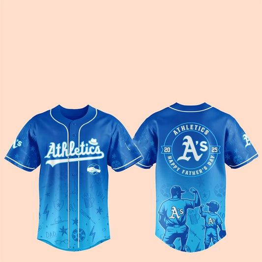 2025 Athletics Happy Father Day Baseball Jersey - Cabryon