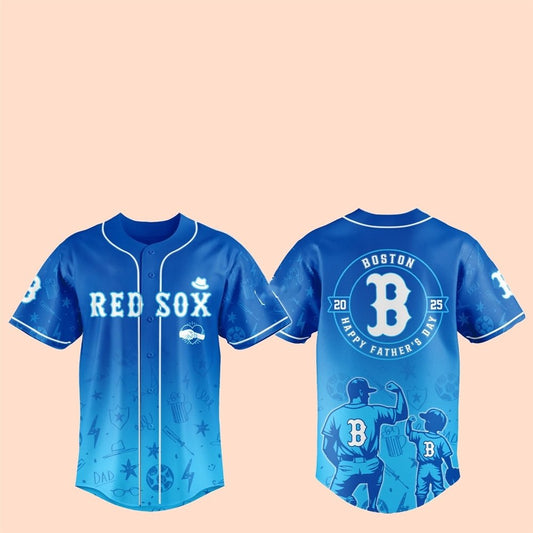2025 Boston Red Sox Happy Father Day Baseball Jersey - Cabryon