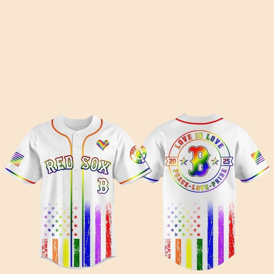 2025 Boston Red Sox Pride Month Love Is Love Jersey - Cabryon