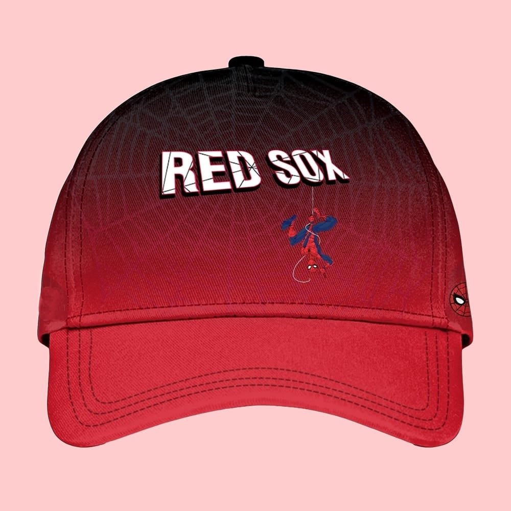 2025 Boston Red Sox Spider Man Night Baseball Jersey - Hat - Cabryon