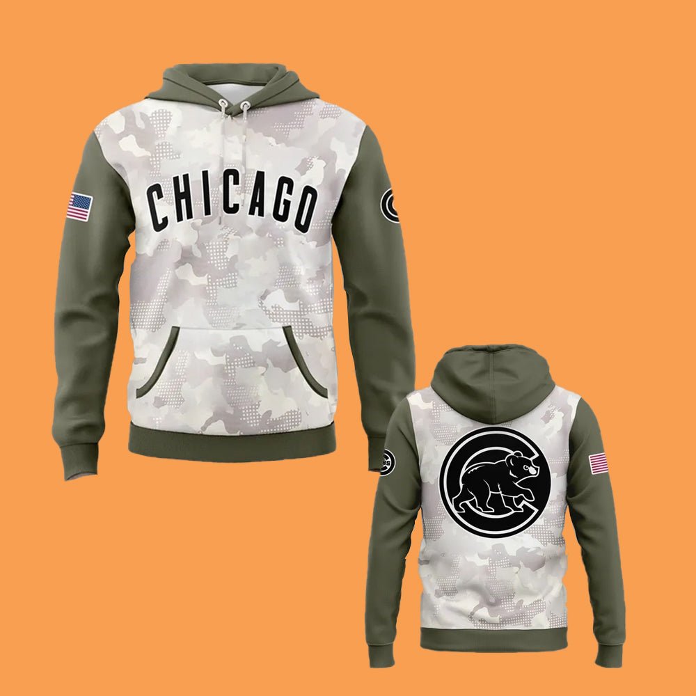 2025 Chicago Cubs Armed Forces Day Hoodie - Cabryon