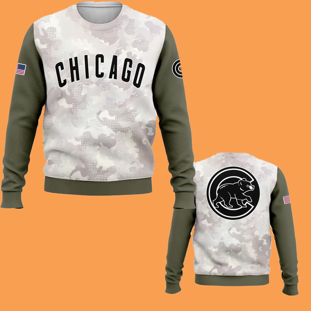 2025 Chicago Cubs Armed Forces Day Sweatshirt - Cabryon