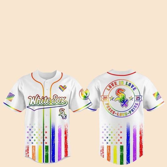 2025 Chicago White Sox Pride Month Love Is Love Jersey - Cabryon
