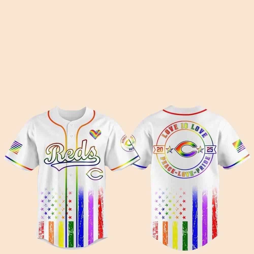 2025 Cincinnati Reds Pride Month Love Is Love Jersey - Cabryon